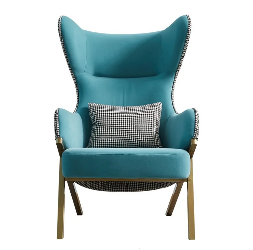 Classic design soft sponge chair for living room  set sofa stainless steel leisure chair lounge