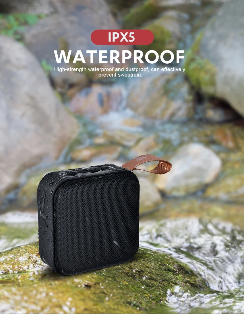 T5 Wireless Bluetooth Mini Speaker Portable Speakers Subwoofer Bluetooth 4.2 with SD FM Outdoor Column Loudspeaker - ANKUX.COM