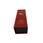 Custom high level red wine packaging paperboard coffin gift box for wine packaging