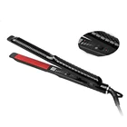 2019 new type LED PTC heater hair straightener best titanium flat iron 2in1straighteneand curler wholesale
