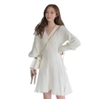 Autumn And Winter New Popular French Niche Twist Knit Dress