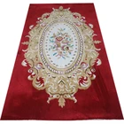 Classical Handmade Red 100% Wool Jacquard Islamic Red Mosque Prayer Carpet