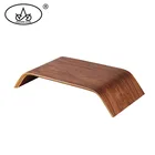 Wholesale cheap price walnut wooden computer monitor riser stand desktop