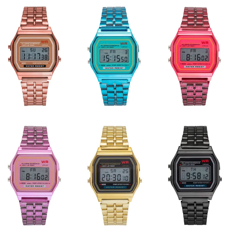 colorful digital watches