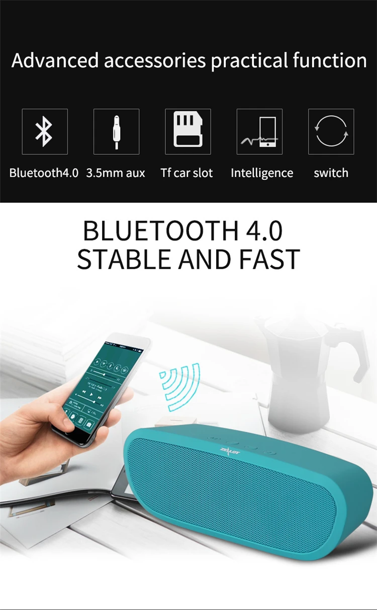 Zealot S9 Bluetooth 5.0+EDR Speaker Rose Mini Outdoor Portable Wireless Party Small Music Box Support Micro SD Card AUX USB 3 Co - ANKUX.COM
