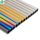 Amazon Hot Sale Reusable Customized Logo Telescopic Stainless Steel Drinking Straw with Aluminum Case