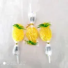 halal fruit shape pineapple lollipop hard candy in display box