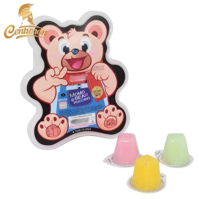 yummy pudding bear design box packaging fruit flavour jelly