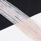 AAA grade round natural white pearl strand