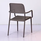 wholesale low price new high quality Plastic Garden Outdoor stackable Chairs high back plastic chair with armrest