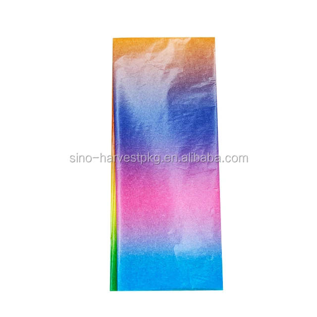 rainbow color tissue paper for gift wrapping and decoration