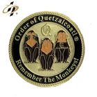 Professional custom metal engraved monkey challenge coins with enamel