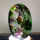 Auspicious Lucky Gifts Fish Pattern Liuli Crystal Art Home Decoration Craft