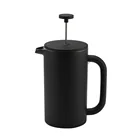Double Wall Insulated Stainless Steel French Coffee Press Tea Maker with Stainless Steel Plunger Black