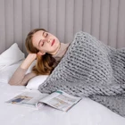 Super King Size Thick Blanket Heavy Blanket Cashmere Cable Knit Baby Blanket