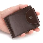 CUIKCA Slim Leather Wallet Coin Purse Money Clip Card Cases Hasp Zipper Women Men Wallet ID Credit Card Holders