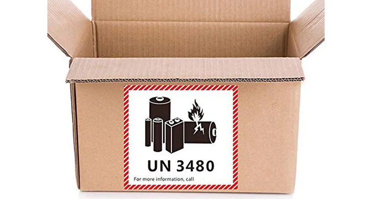 un3481 un3480 lithium ion batteries caution & overpack labels