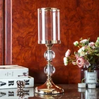 Latest Design Top Quality Table Decor Clear Stand Crystal Silver Tea Night Candle Holders Candlesticks ZX056/055