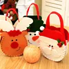 Christmas Reusable Non Woven Tote Gift or Shopping Bag Assortment Large with Long Loop Handles
