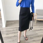 Simple Dress Simple Simple Casual Dress High Waist Irregular Wrap Hip Skirt Woman