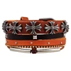 Women Men Inspirational Multi Strands Multilayer Rope Leather Bracelet set with "believe"