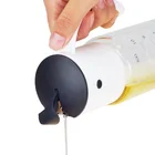 PP Plastic body automatic Gravity Oil and Vinegar Dispenser with 220ml Borosilicate glass jar