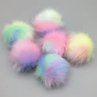 DIY Detachable Faux Fox Fur Pom Pom Ball Pompoms Knitting Hat Accessories
