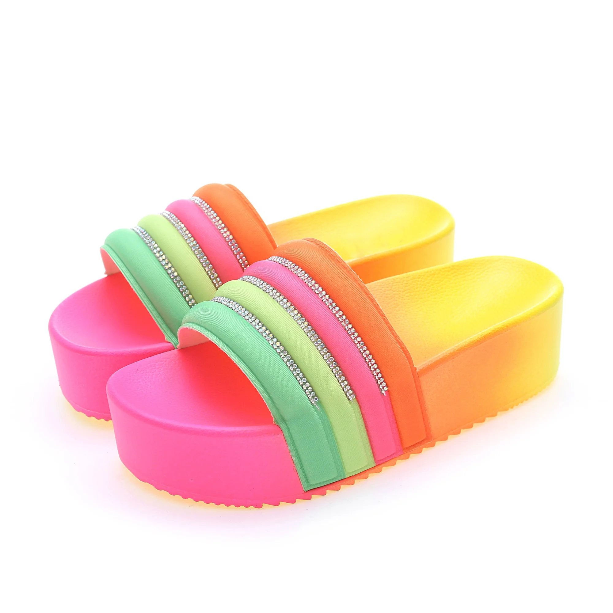 New Design Big size slippers Women platform slides sandal rainbow colorful summer slides slippers sandals shoes women, As picture or customized color
New Design Big size slippers Women platform slides sandal rainbow colorful summer slides slippers sandals shoes women, As picture or customized color