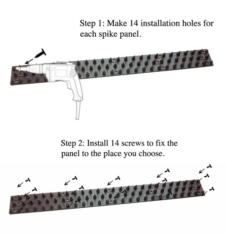 spikes plastic pp material fence spikes snake squirrel proof