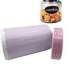 Custom Private Food Cookies Jar Warping Sticker Label With Sliver Stamped