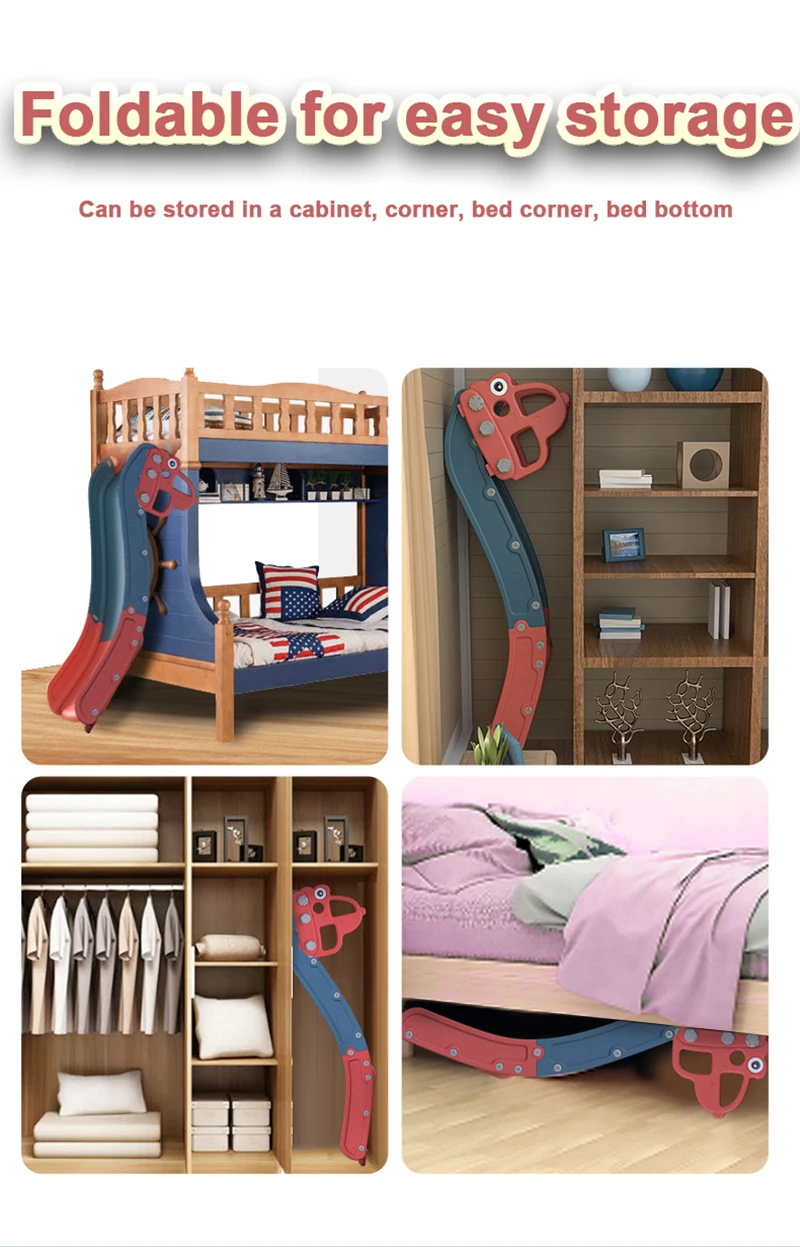 product kids bedside slide plastic ce cpc certified children toddler indoor outdoor home playground wholesale oem-3