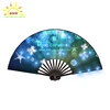 LED Silk Folding Fan Chinese Traditional Personalized Hand Fan