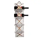 Wine Farmhouse Handmade Rope 5 Bottles Wall Hanging Wine Rack Handicraft Home Decoration
