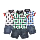 Summer kids garment graphic printing shirts set children clothes OEM&ODM