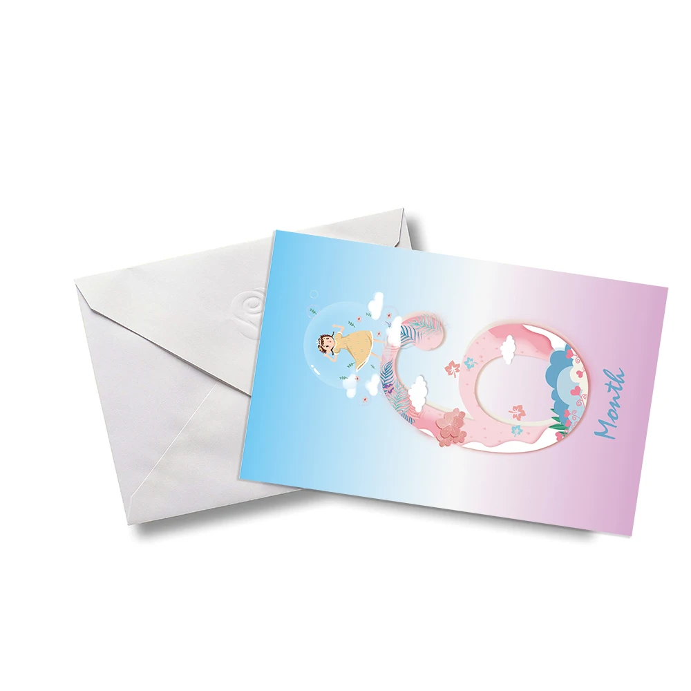 product-Custom 4x6 Baby Shower Boys Girls Memorable Moment Milestone Cards-Dezheng-img-1