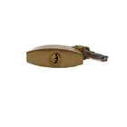 Key Long Brass Padlock 32mm Brass Color Imitated Painting Computer Key Long Shackle Top Security Padlock