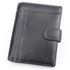 New products 2020 custom black european pure leather wallet for men