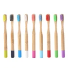 Soft charcoal bristle bamboo toothbrush set
