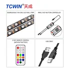 New APP Bluetooth infrared 21 keys remote control 5050 RGB IC 1812 pixel led strip set with USB