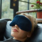 Amazon hot sale new product color customize soft gravity weighted private label black eye patch sleep mask