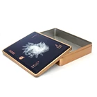 Luxury Leather Surface Metal Cans Gift Packaging Box Cookie Food Mooncake Tin Box