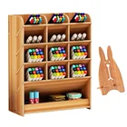 High Quality OfficeSet DIY Multi-Functional Wood Pen Holder Desk Organizer With Free Phone Holder