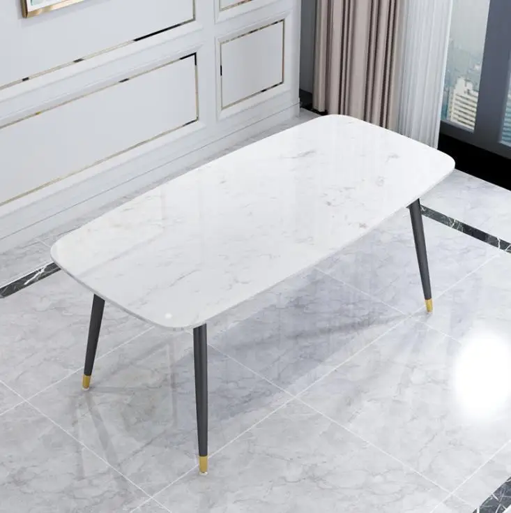 Nordic ins marble modern rectangular modern chair dining table simple small apartment chair table