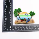 Magnet Decoration Ew00219 Factory Price Jamaica With Boat Resin Beach Magnet Promotional Gift For Home Decoration