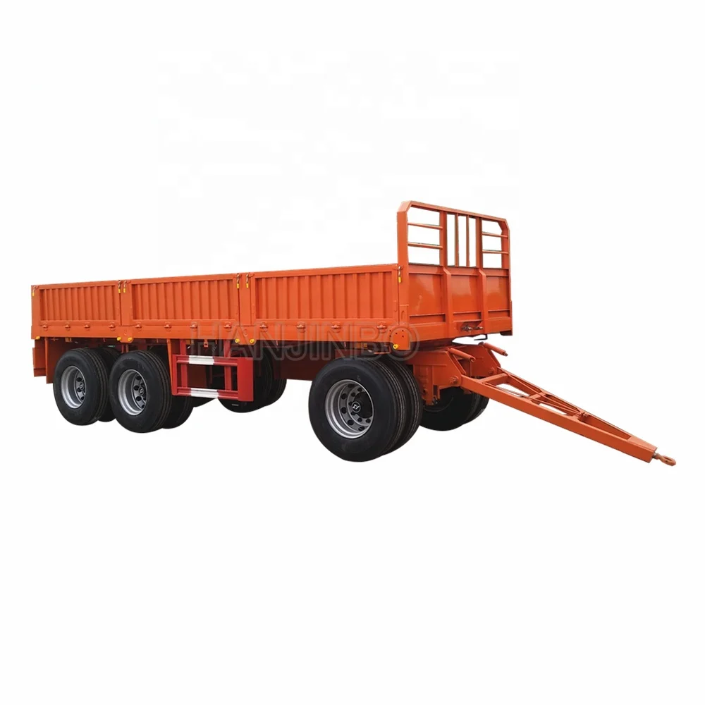 3 axle 20tons side wall cargo turntable full trailer