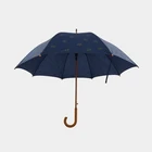 dome shape custom design straight wood umbrella rain day