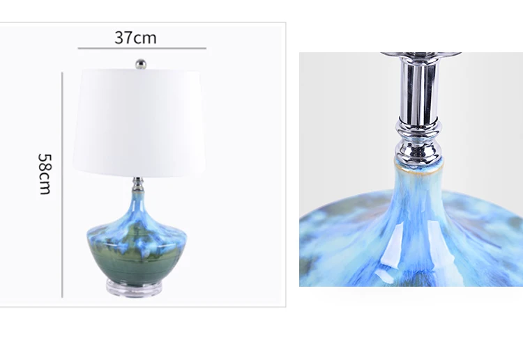Chinoiserie Blue White Home Decor Porcelain Table Lamp LED Table Light