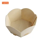 Packaging Box Strawberry Take Away Box Recycle Small Cake Wooden Box Petal Shape Strawberry Container Peanut Package