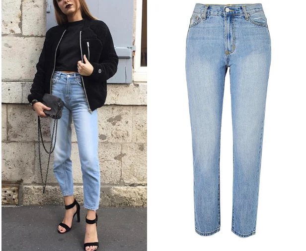 OEM Custom Vintage Denim Washed Jean INS Hot Sale High Waist Mom Jeans Women Jeans