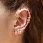 Earrings Hoops Hoop Drop Earring Hot Selling Plain Silver Small Emerald Zircon Huggie Earrings Hoops